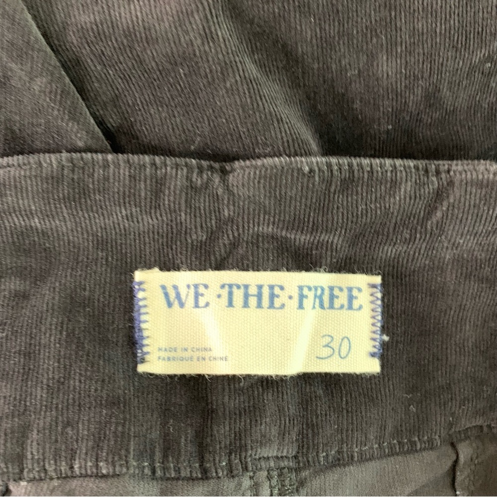 NEW Free People Jayde Corduroy High Rise Flare Black Pants 30 - Picture 9 of 16
